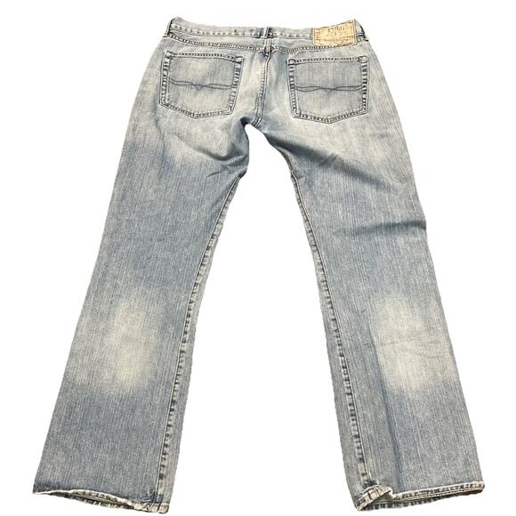 Polo Ralph Lauren Jeans Mens Size 34X32 Blue Classic Straight Leg Light Wash - Picture 2 of 9
